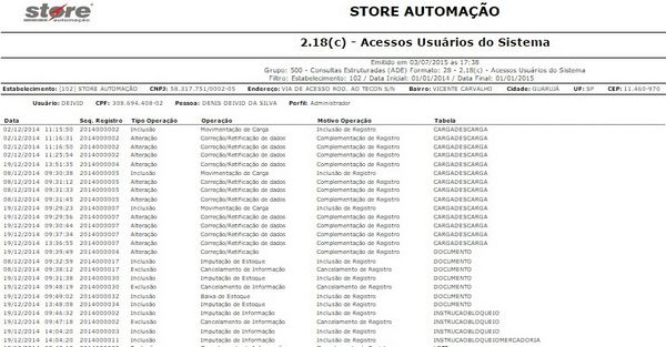 2.18(C) - ACESSOS USUÁRIOS DO SISTEMA LAYOUT